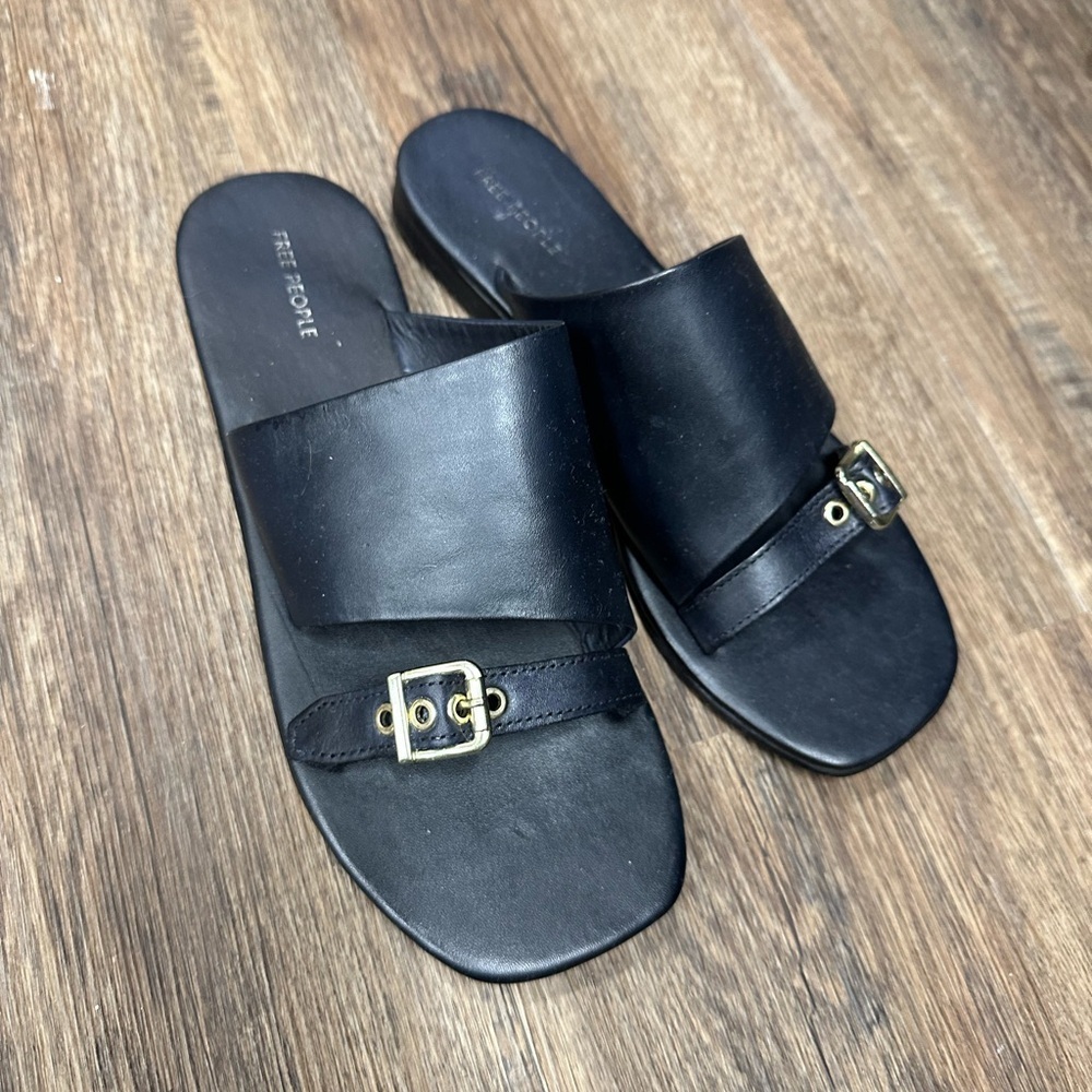 Free People dark navy sandals